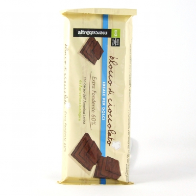 Blocco di cioccolato fondente 200 gr-bio
