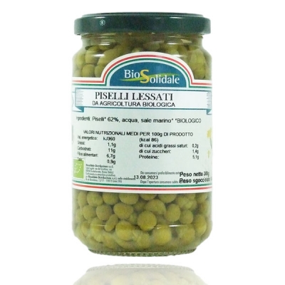 PISELLI LESSATI AL NATURALE BIO (300 g)
