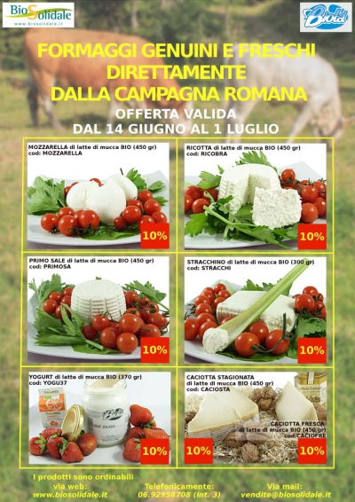 Offerta formaggi Vaccini Biolà