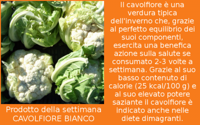 Il prodotto della settimana: Cavolfiore bianco
