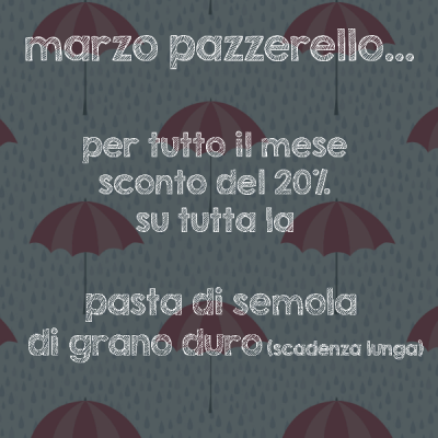 offerta su pasta di semola di grano duro